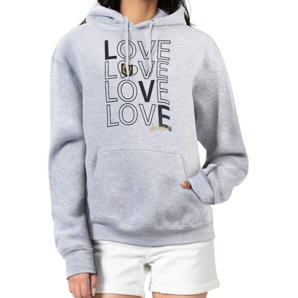 NHL Vegas Golden Knights G-III 4Her by Carl Banks Women's Hockey Love Fleece Pullover Hoodie - Gray