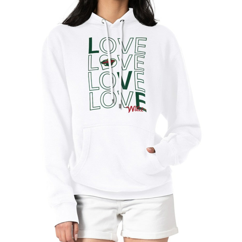 NHL Minnesota Wild G-III 4Her by Carl Banks Women's Hockey Love Fleece Pullover Hoodie - White