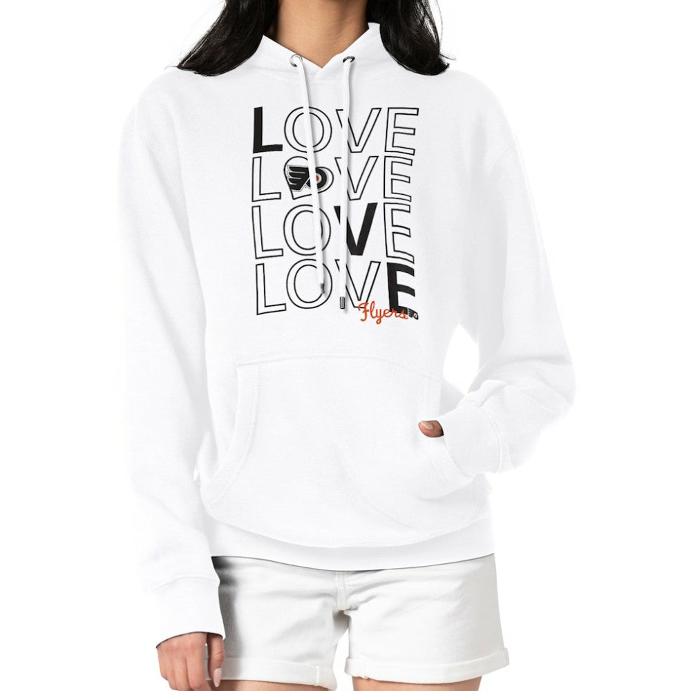 NHL Philadelphia Flyers G-III 4Her by Carl Banks Women's Hockey Love Fleece Pullover Hoodie - White