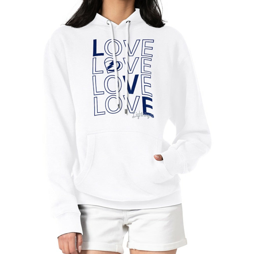 NHL Tampa Bay Lightning G-III 4Her by Carl Banks Women's Hockey Love Fleece Pullover Hoodie - White