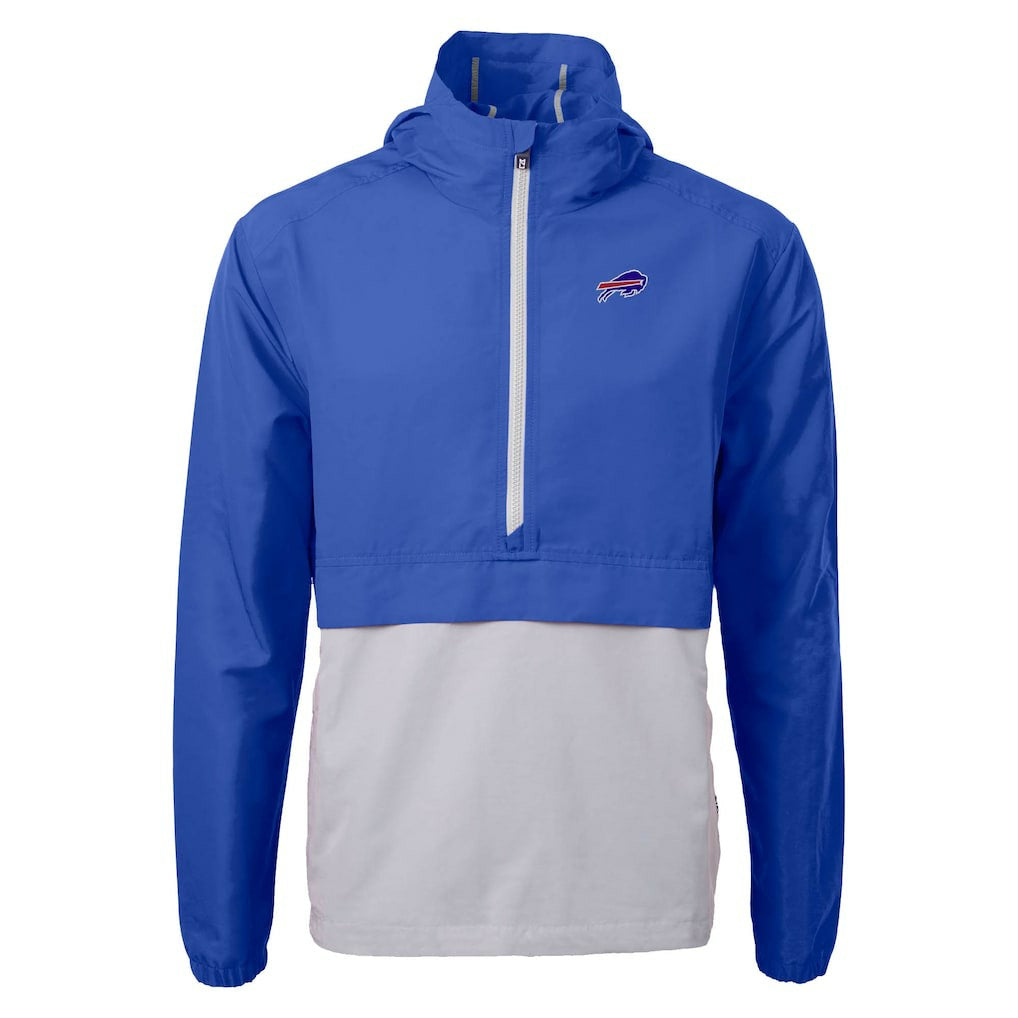 Buffalo Bills Cutter & Buck Charter Eco Recycled Anorak Half-Zip Jacket Blue