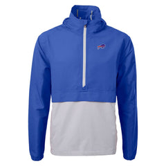 Buffalo Bills Cutter & Buck Charter Eco Recycled Anorak Half-Zip Jacket Blue
