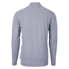 Baltimore Ravens Cutter & Buck Virtue Eco Pique Micro Stripe Recycled Quarter-Zip Pullover Top Navy/White