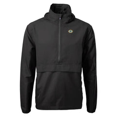 Green Bay Packers Cutter & Buck Charter Eco Recycled Anorak Half-Zip Jacket Black