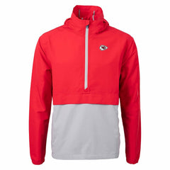 Kansas City Chiefs Cutter & Buck Charter Eco Recycled Anorak Half-Zip Jacket Red