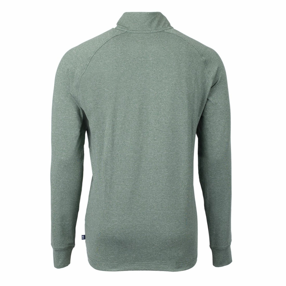 Green Bay Packers Cutter & Buck Adapt Eco Knit Quarter-Zip Pullover Top Heather Green