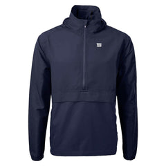 New York Giants Cutter & Buck Charter Eco Recycled Anorak Half-Zip Jacket Blue