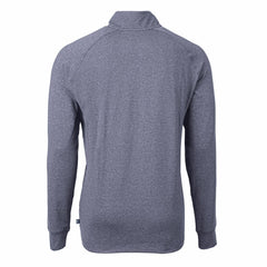 Houston Texans Cutter & Buck Adapt Eco Knit Quarter-Zip Pullover Top Heather Navy