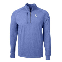 Indianapolis Colts Cutter & Buck Adapt Eco Knit Quarter-Zip Pullover Top Royal
