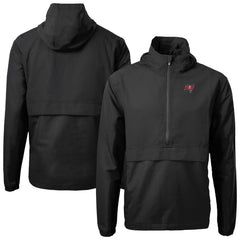 Tampa Bay Buccaneers Cutter & Buck Charter Eco Recycled Anorak Half-Zip Jacket Black