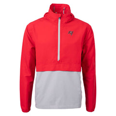 Tampa Bay Buccaneers Cutter & Buck Charter Eco Recycled Anorak Half-Zip Jacket Red