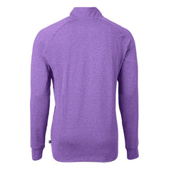 Minnesota Vikings Cutter & Buck Adapt Eco Knit Quarter-Zip Pullover Top Heather Purple