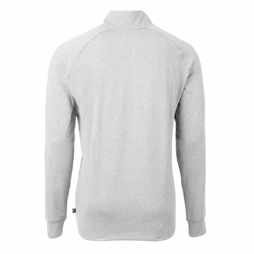 Tampa Bay Buccaneers Cutter & Buck Adapt Eco Knit Quarter-Zip Pullover Top Heather Gray