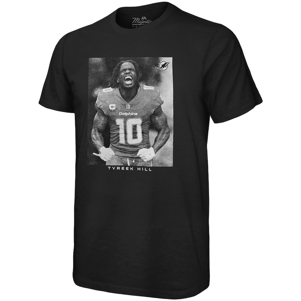 Tyreek Hill Miami Dolphins Majestic Threads Oversized Player Image T-Shirt Black