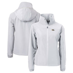 Baltimore Ravens Cutter & Buck Women's Charter Eco Recycled Full-Zip Jacket Gray