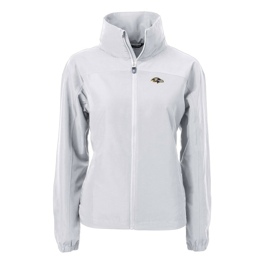 Baltimore Ravens Cutter & Buck Women's Charter Eco Recycled Full-Zip Jacket Gray