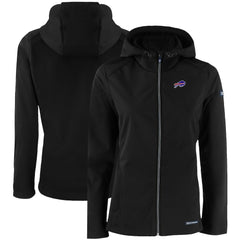 Buffalo Bills Cutter & Buck Women's Evoke Eco Softshell Recycled Full-Zip Hooded Jacket Black