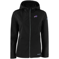 Buffalo Bills Cutter & Buck Women's Evoke Eco Softshell Recycled Full-Zip Hooded Jacket Black