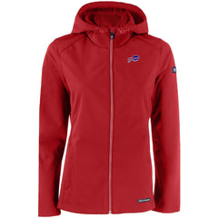 Buffalo Bills Cutter & Buck Women's Evoke Eco Softshell Recycled Full-Zip Hooded Jacket Red
