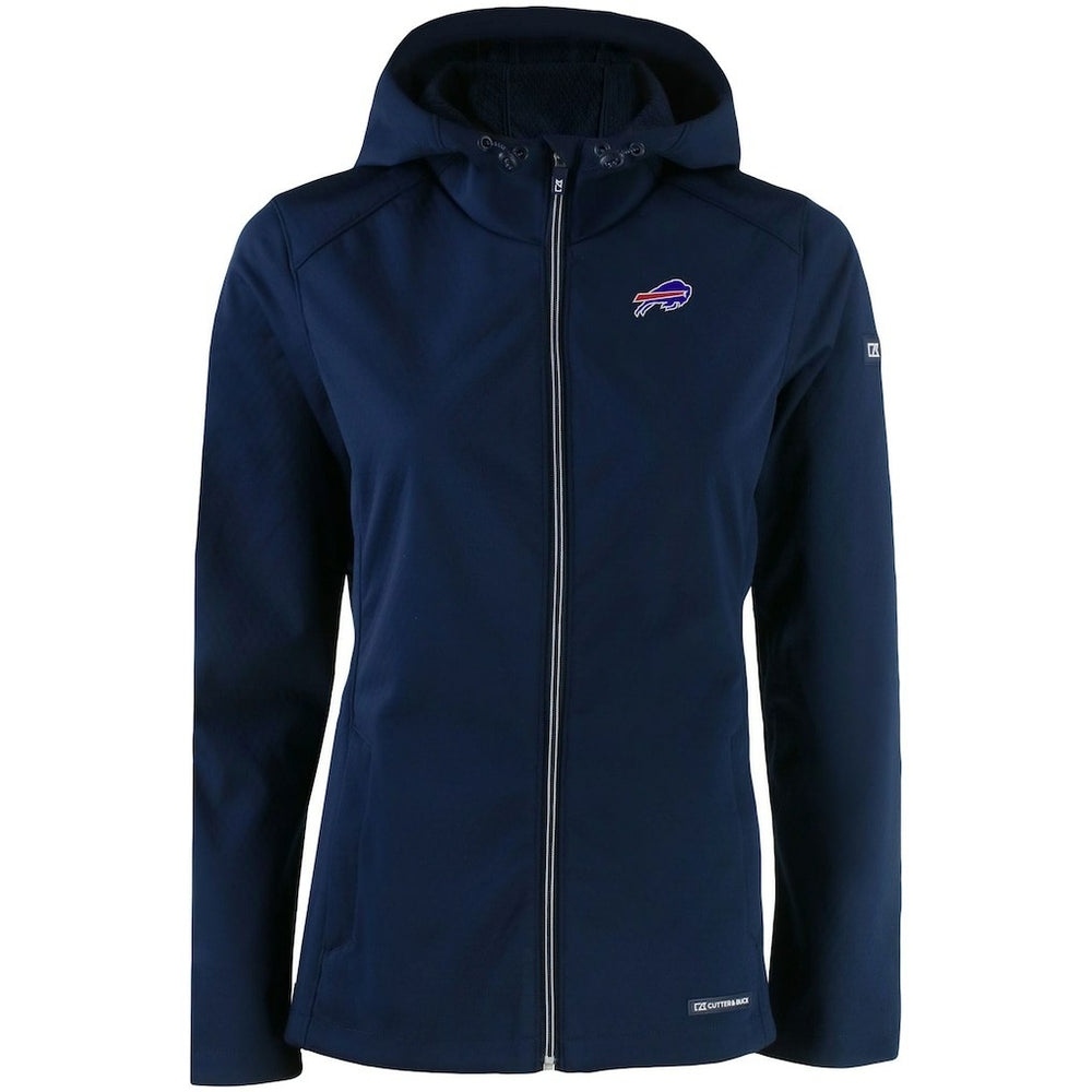 Buffalo Bills Cutter & Buck Women's Evoke Eco Softshell Recycled Full-Zip Jacket Navy