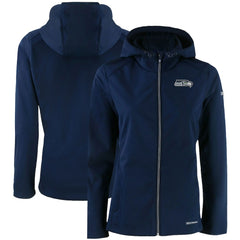 Seattle Seahawks Cutter & Buck Women's Evoke Eco Softshell Recycled Full-Zip Jacket College Navy