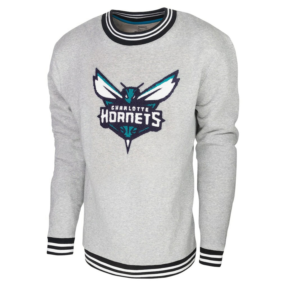 Charlotte Hornets Stadium Essentials Club Level Pullover Sweatshirt Heather Gray