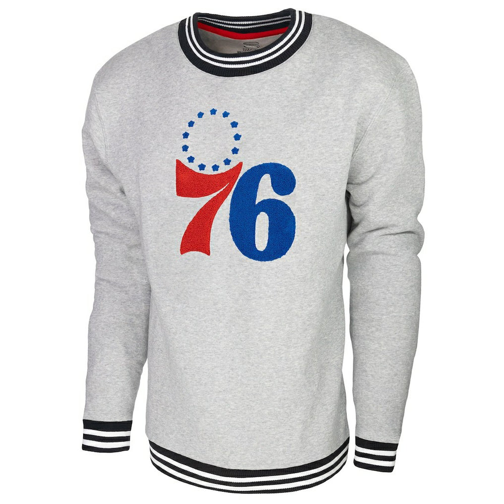 Philadelphia 76ers Stadium Essentials Club Level Pullover Sweatshirt Heather Gray