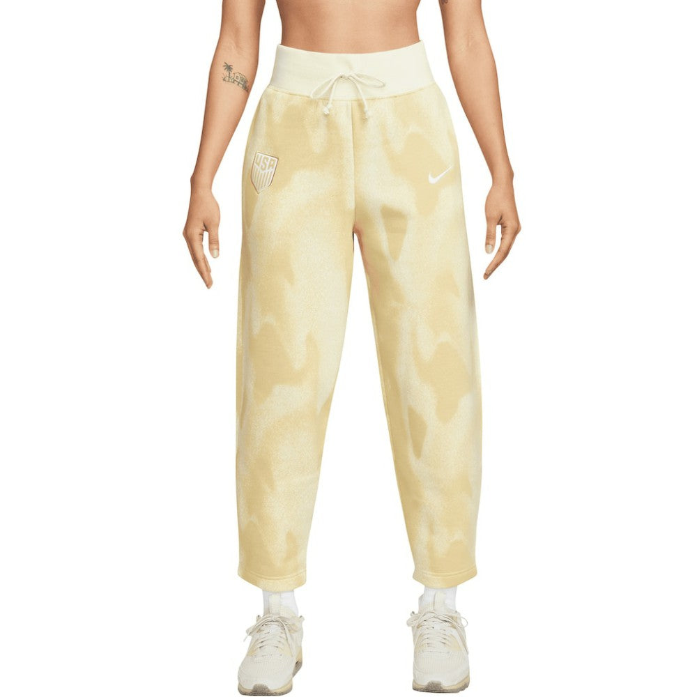 USMNT Women's Phoenix Fleece High-Waisted Curve Pants Cream