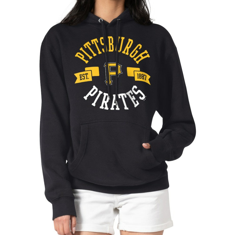 Pittsburgh Pirates G-III 4Her by Carl Banks Women's City Graphic Pullover Hoodie - Black Hoodies