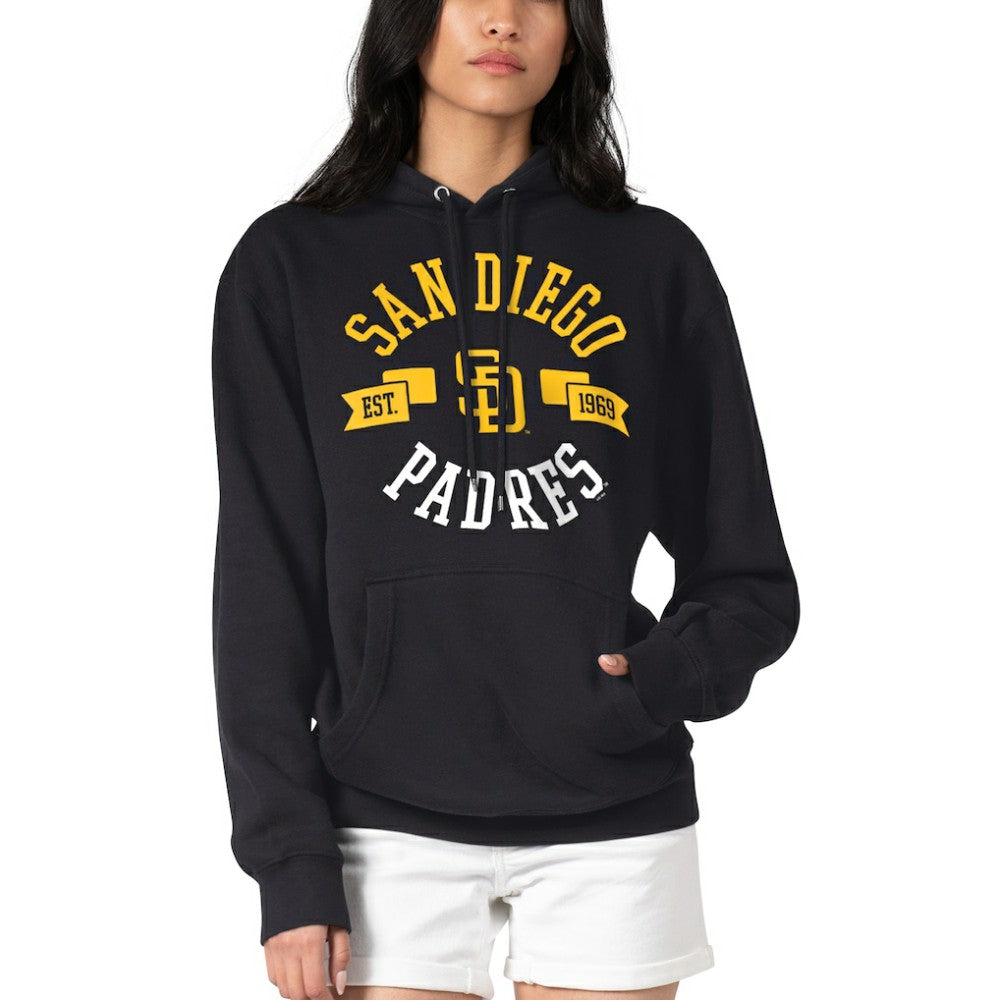 San Diego Padres G-III 4Her by Carl Banks Women's City Graphic Pullover Hoodie - Black Hoodies