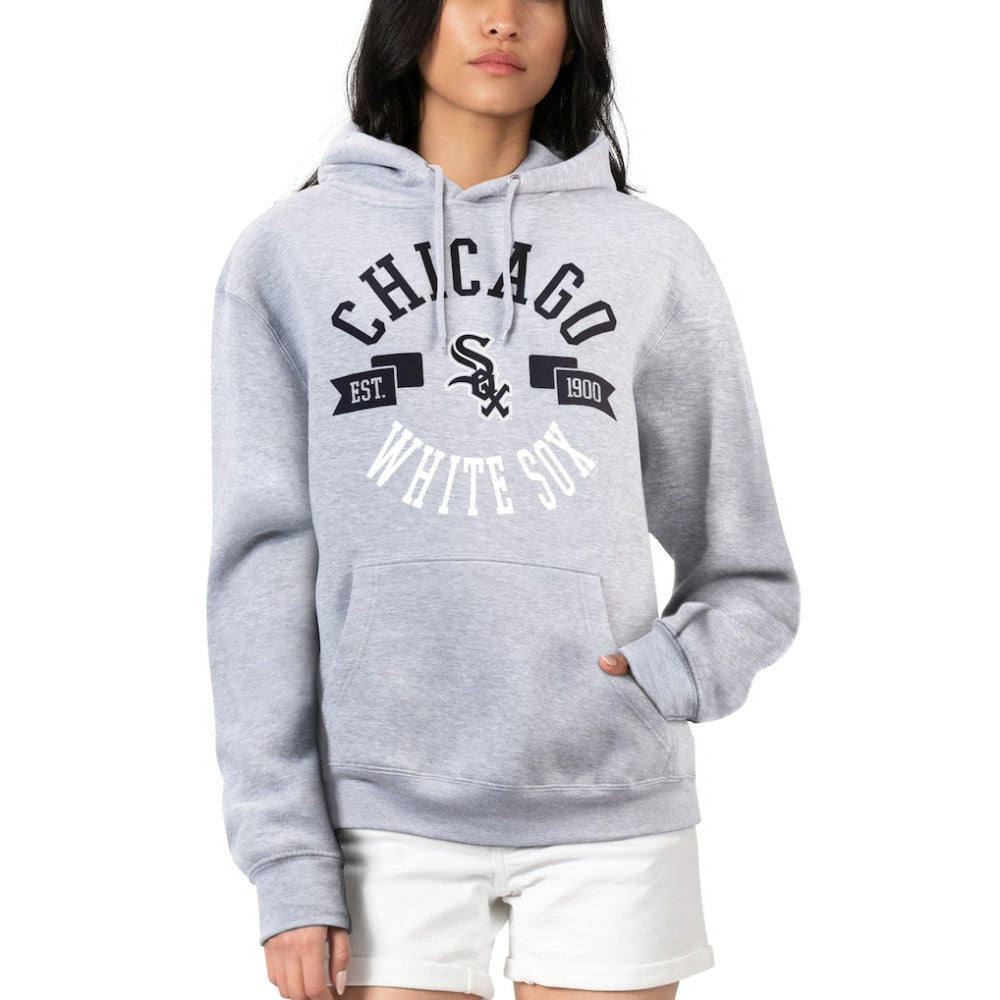 Chicago White Sox G-III 4Her by Carl Banks Women's City Graphic Pullover Hoodie - Heather Gray Hoodies