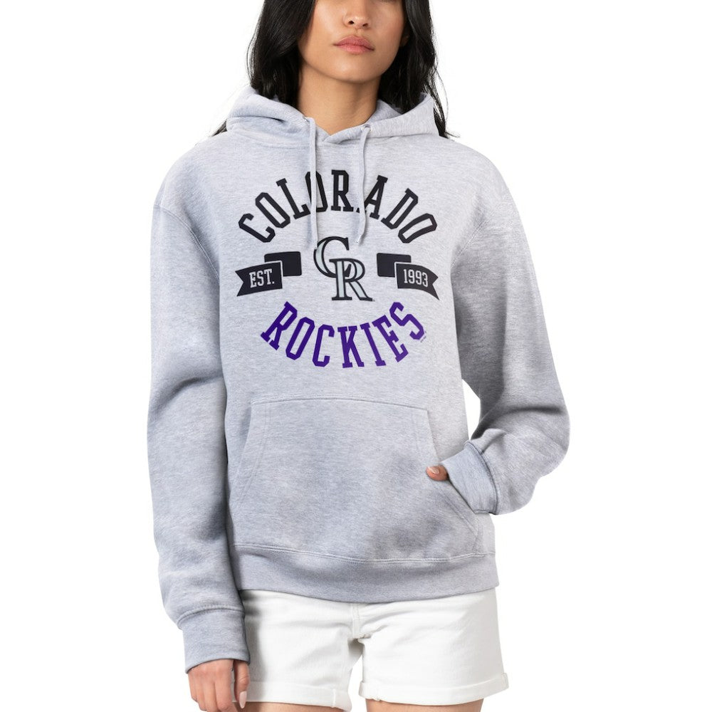 Colorado Rockies G-III 4Her by Carl Banks Women's City Graphic Pullover Hoodie - Heather Gray Hoodies