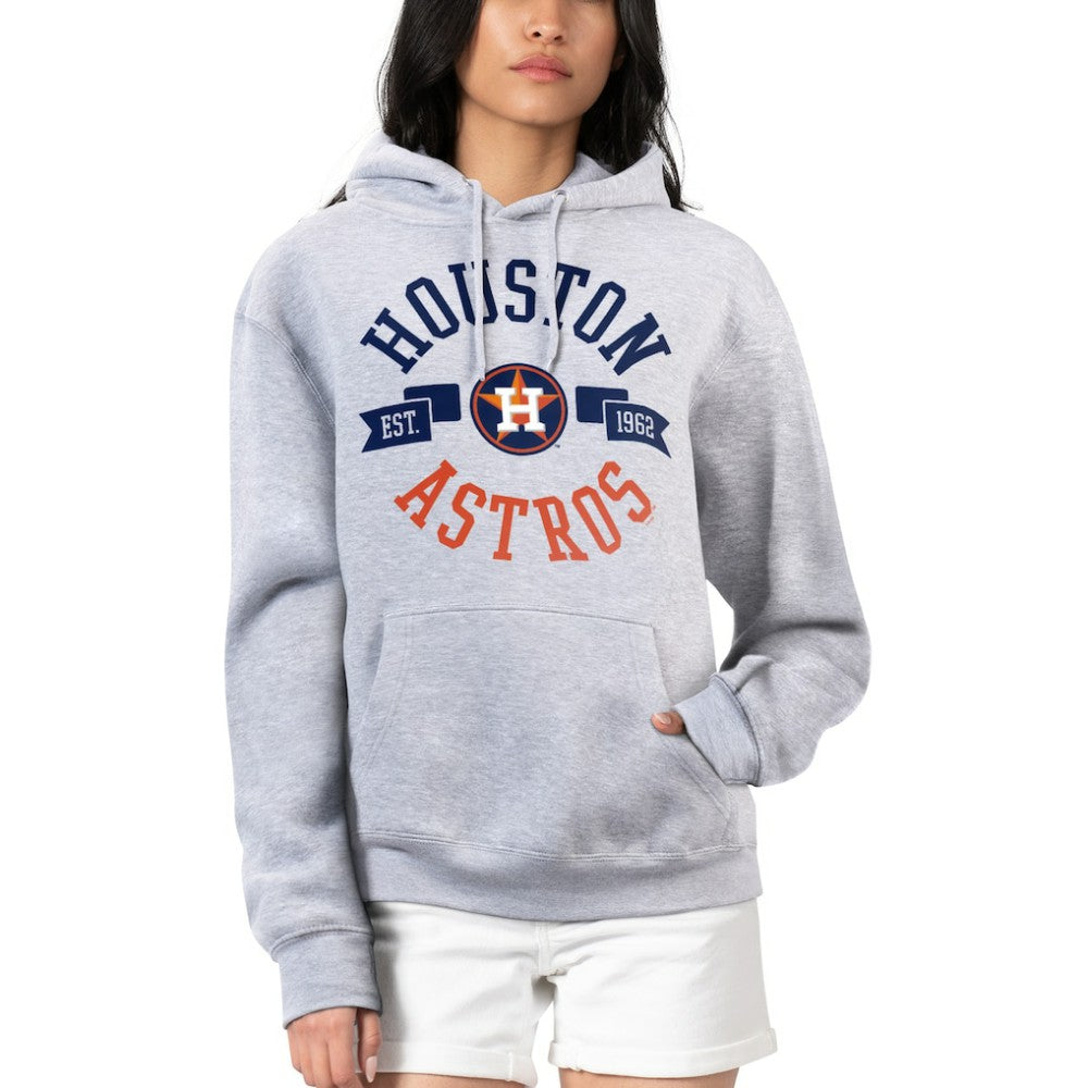 Houston Astros G-III 4Her by Carl Banks Women's City Graphic Pullover Hoodie - Heather Gray Hoodies
