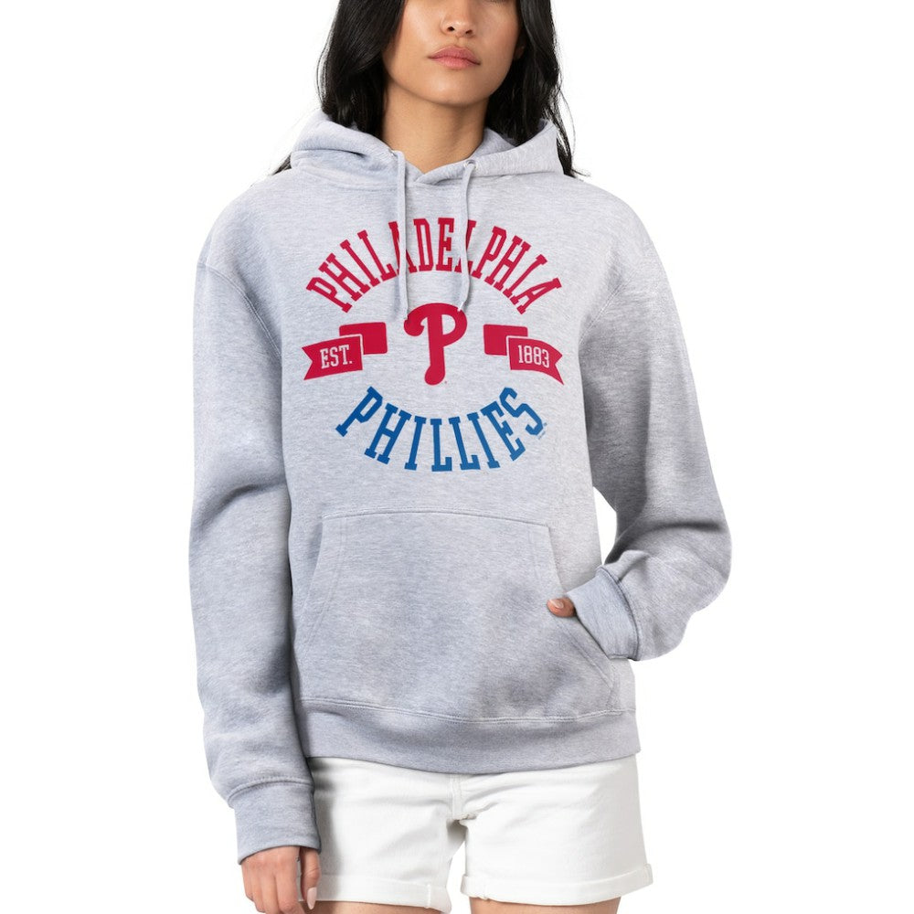 Philadelphia Phillies G-III 4Her by Carl Banks Women's City Graphic Pullover Hoodie - Heather Gray Hoodies