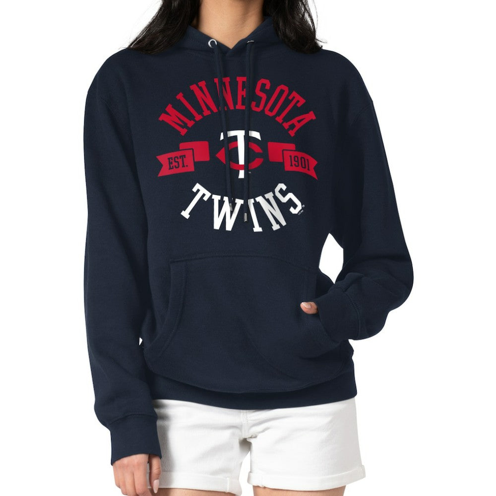 Minnesota Twins G-III 4Her by Carl Banks Women's City Graphic Pullover Hoodie - Navy Hoodies
