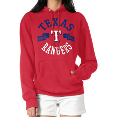 Texas Rangers G-III 4Her by Carl Banks Women's City Graphic Pullover Hoodie - Red Hoodies