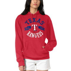 Texas Rangers G-III 4Her by Carl Banks Women's City Graphic Pullover Hoodie - Red Hoodies