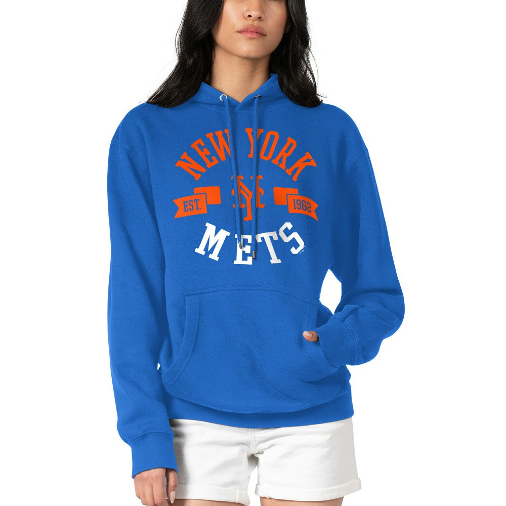 New York Mets G-III 4Her by Carl Banks Women's City Graphic Pullover Hoodie - Royal Hoodies