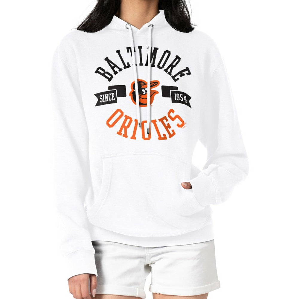 Baltimore Orioles G-III 4Her by Carl Banks Women's City Graphic Pullover Hoodie - White Hoodies