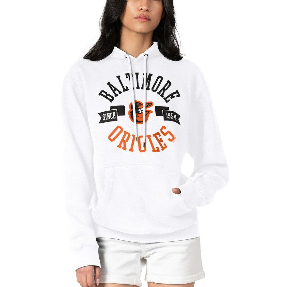 Baltimore Orioles G-III 4Her by Carl Banks Women's City Graphic Pullover Hoodie - White Hoodies