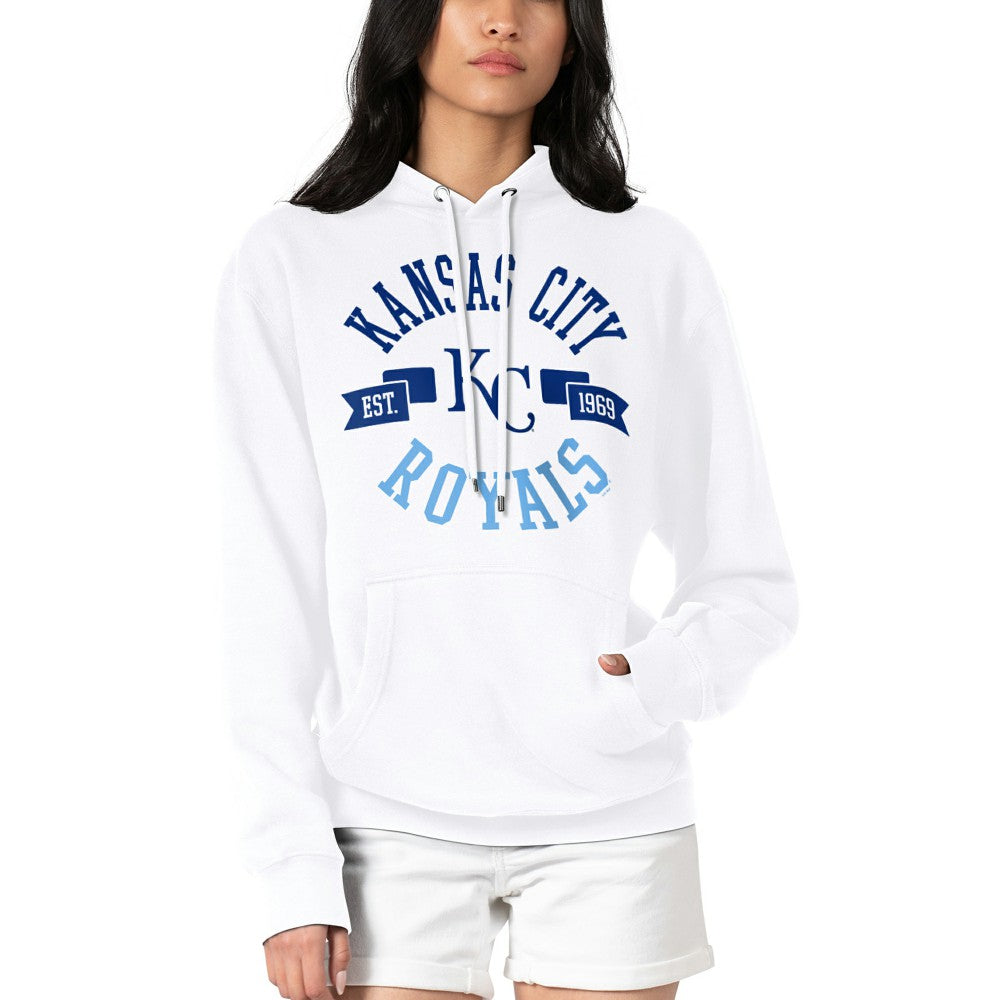 Kansas City Royals G-III 4Her by Carl Banks Women's City Graphic Pullover Hoodie - White Hoodies