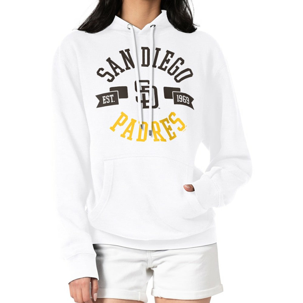 San Diego Padres G-III 4Her by Carl Banks Women's City Graphic Pullover Hoodie - White Hoodies