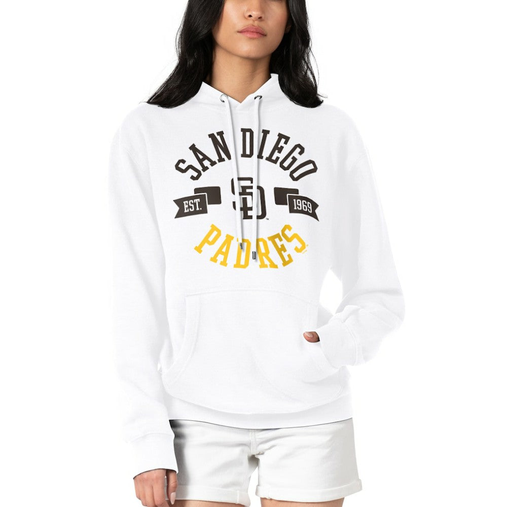 San Diego Padres G-III 4Her by Carl Banks Women's City Graphic Pullover Hoodie - White Hoodies