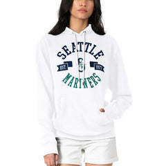 Seattle Mariners G-III 4Her by Carl Banks Women's City Graphic Pullover Hoodie - White Hoodies