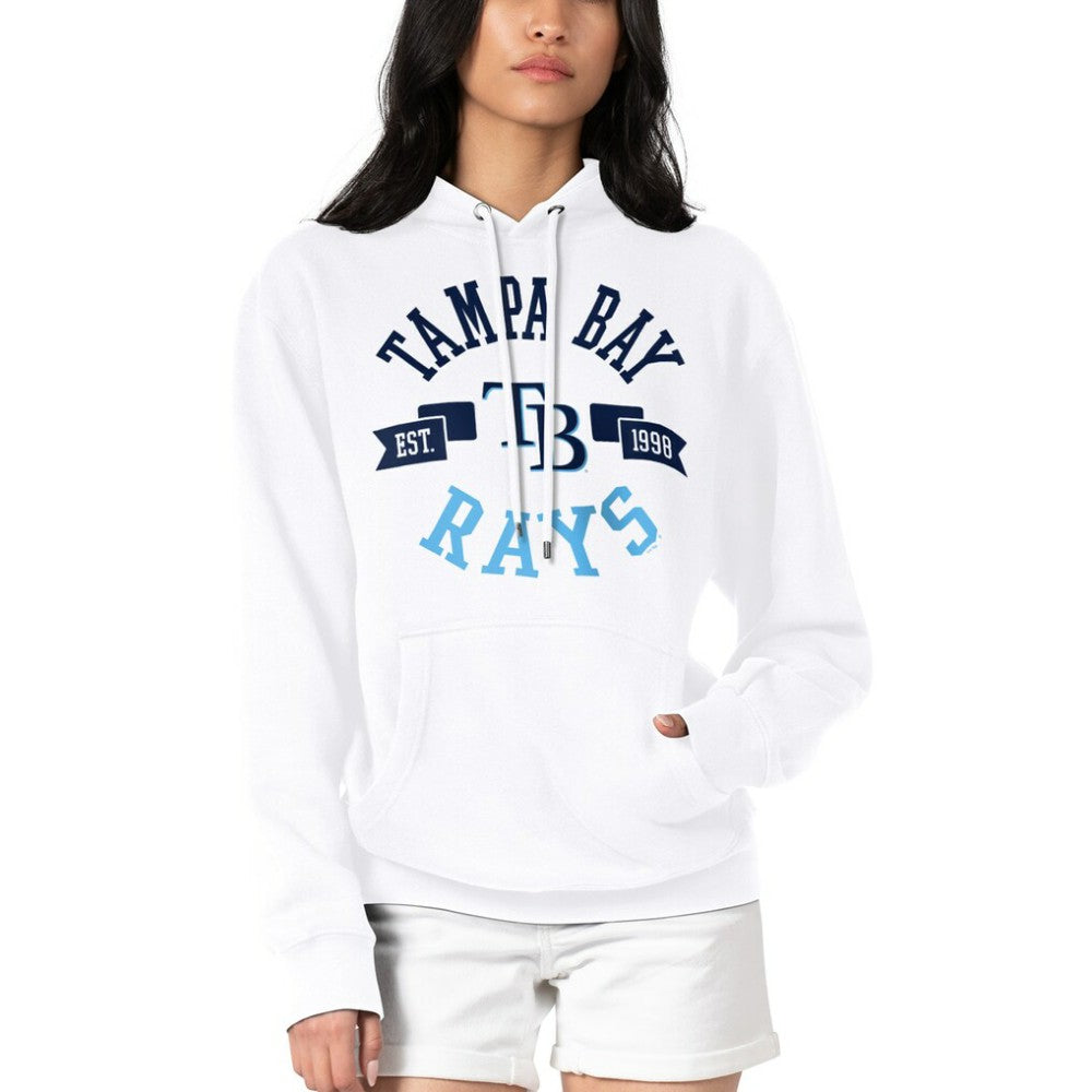 Tampa Bay Rays G-III 4Her by Carl Banks Women's City Graphic Pullover Hoodie - White Hoodies