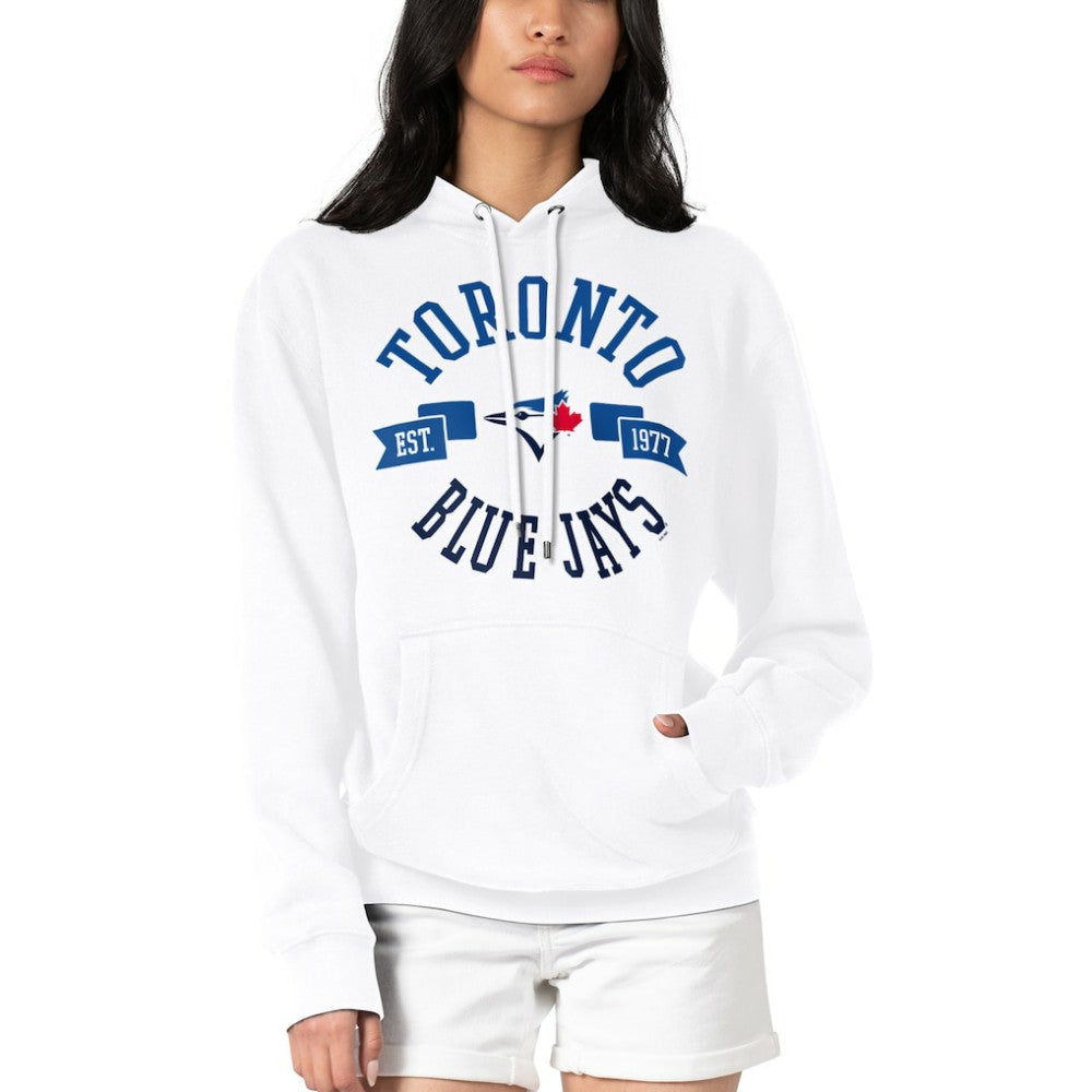Toronto Blue Jays G-III 4Her by Carl Banks Women's City Graphic Pullover Hoodie - White Hoodies