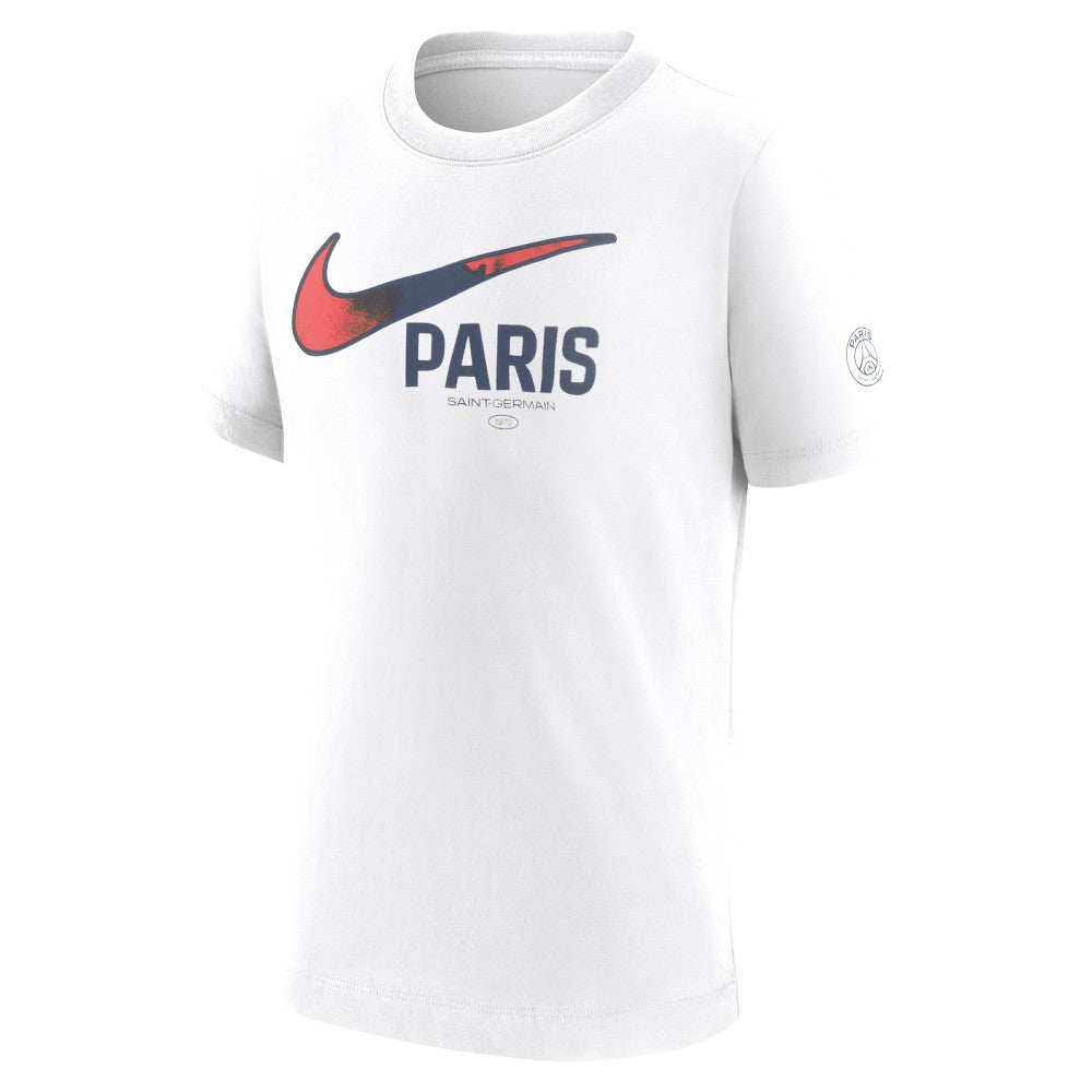 Paris Saint-Germain Youth Swoosh T-Shirt White