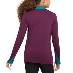 Paris Saint-Germain Youth 2024/25 Strike Drill Quarter-Zip Long Sleeve Performance Training Top Burgundy shop