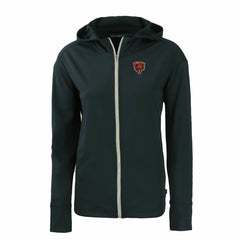 Chicago Bears Cutter & Buck Women's Throwback Daybreak Eco Recycled Half-Zip Hoodie Navy
