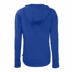 Denver Broncos Cutter & Buck Women's Throwback Daybreak Eco Recycled Half-Zip Hoodie Blue